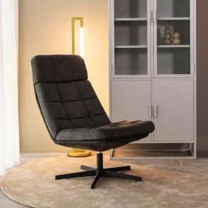 Fauteuil Alvar 53x57x83 Cm Antraciet Cosmo Perspectief 360