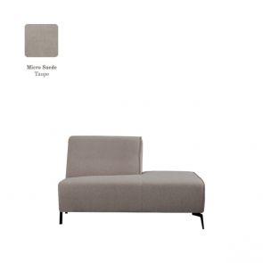 Sofa Nero Ottomane Vorne Rechts 133x95x80 cm